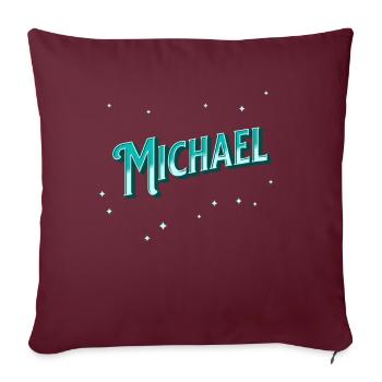 Michael Namen personalisiert - Sofakissenbezug 45 x 45 cm - Burgunderrot - Vorne
