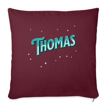 Thomas nomme des noms personnalisés - Housse de coussin décorative 45 x 45 cm - bordeaux - Devant