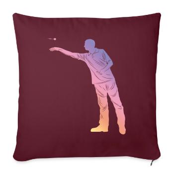 Silhouette de fléchettes - Housse de coussin décorative 45 x 45 cm - bordeaux - Devant