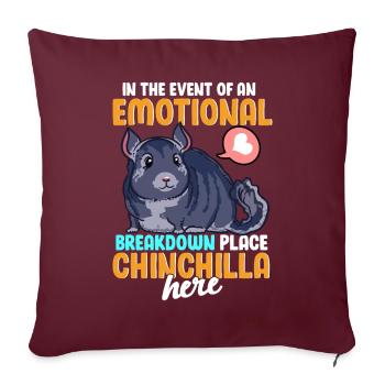 Drôle de panne émotionnelle Chinchilla - Housse de coussin décorative 45 x 45 cm - bordeaux - Devant