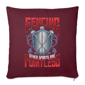 Fechten Andere Sportarten Sind Sinnlos Fechter - Sofakissenbezug 45 x 45 cm - Burgunderrot - Vorne