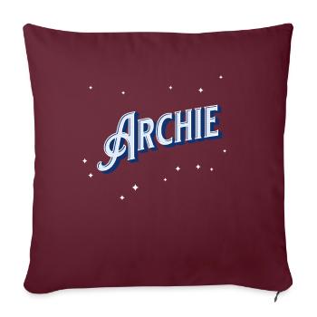 Archie nomme des noms personnalisés - Housse de coussin décorative 45 x 45 cm - bordeaux - Devant