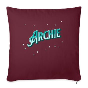 Archie nomme des noms personnalisés - Housse de coussin décorative 45 x 45 cm - bordeaux - Devant