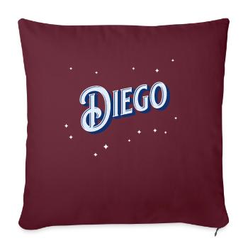 Diego Namen personalisiert - Sofakissenbezug 45 x 45 cm - Burgunderrot - Vorne