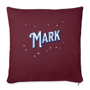 Nom de marque personnalisé - Housse de coussin décorative 45 x 45 cm - bordeaux - Devant
