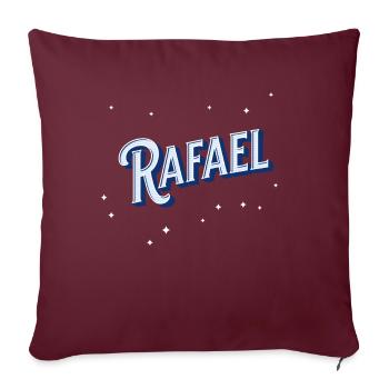 Rafael nomme des noms personnalisés - Housse de coussin décorative 45 x 45 cm - bordeaux - Devant