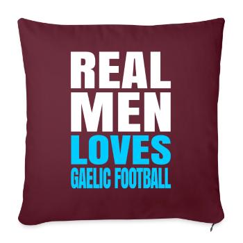 Les hommes aiment le football gaélique - Housse de coussin décorative 45 x 45 cm - bordeaux - Devant