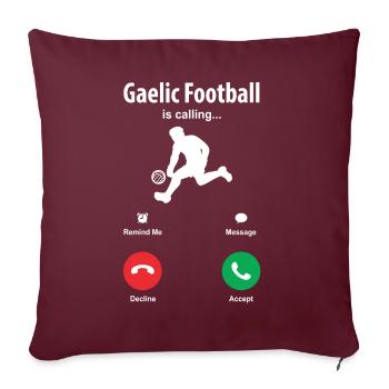 Le football gaélique appelle - Housse de coussin décorative 45 x 45 cm - bordeaux - Devant
