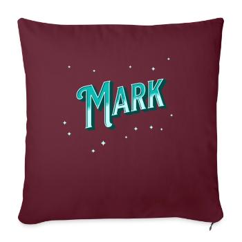 Nom de marque personnalisé - Housse de coussin décorative 45 x 45 cm - bordeaux - Devant
