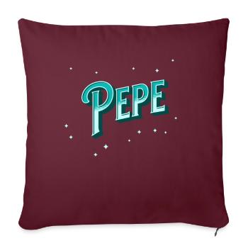 Pepe Namen personalisiert - Sofakissenbezug 45 x 45 cm - Burgunderrot - Vorne