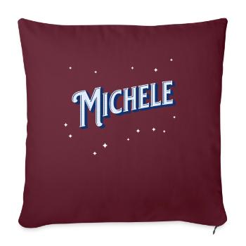 Michele Namen personalisiert - Sofakissenbezug 45 x 45 cm - Burgunderrot - Vorne