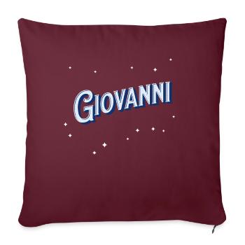 Nom Giovanni personnalisé - Housse de coussin décorative 45 x 45 cm - bordeaux - Devant