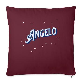 Angelo nomme des noms personnalisés - Housse de coussin décorative 45 x 45 cm - bordeaux - Devant