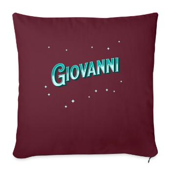 Nom Giovanni personnalisé - Housse de coussin décorative 45 x 45 cm - bordeaux - Devant