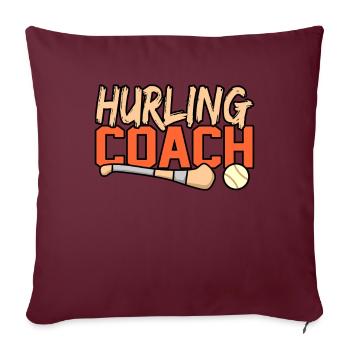 Entraîneur de hurling - Housse de coussin décorative 45 x 45 cm - bordeaux - Devant