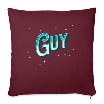 Noms de gars personnalisés - Housse de coussin décorative 45 x 45 cm - bordeaux - Devant