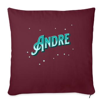 André nomme des noms personnalisés - Housse de coussin décorative 45 x 45 cm - bordeaux - Devant