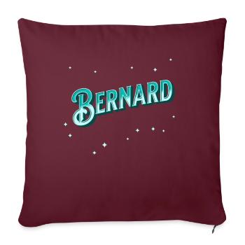 Bernard nomme des noms personnalisés - Housse de coussin décorative 45 x 45 cm - bordeaux - Devant