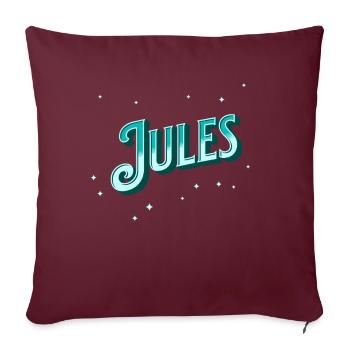 Jules Namen personalisiert - Sofakissenbezug 45 x 45 cm - Burgunderrot - Vorne