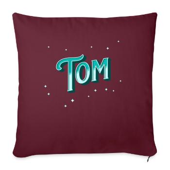 Tom nomme des noms personnalisés - Housse de coussin décorative 45 x 45 cm - bordeaux - Devant
