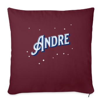 André nomme des noms personnalisés - Housse de coussin décorative 45 x 45 cm - bordeaux - Devant