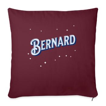 Bernard nomme des noms personnalisés - Housse de coussin décorative 45 x 45 cm - bordeaux - Devant