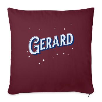 Gérard nomme des prénoms personnalisés - Housse de coussin décorative 45 x 45 cm - bordeaux - Devant