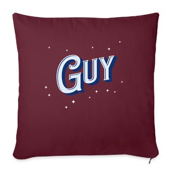 Noms de gars personnalisés - Housse de coussin décorative 45 x 45 cm - bordeaux - Devant