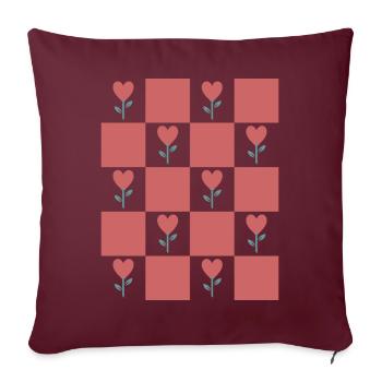 Coquette Esthétique Rose Cœur Coeur - Housse de coussin décorative 45 x 45 cm - bordeaux - Devant