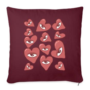 Coquette Esthétique Rose Weirdcore Centre-ville - Housse de coussin décorative 45 x 45 cm - bordeaux - Devant
