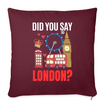 Londres - Housse de coussin décorative 45 x 45 cm - bordeaux - Devant