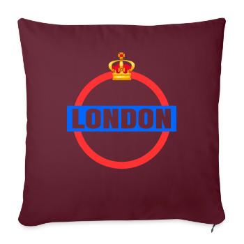 Londres - Housse de coussin décorative 45 x 45 cm - bordeaux - Devant