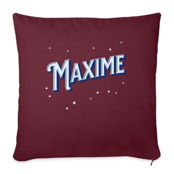 Maxime nomme des noms personnalisés - Housse de coussin décorative 45 x 45 cm - bordeaux - Devant