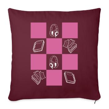 Downtown Girl Esthétique Coquette Pastel Danoise - Housse de coussin décorative 45 x 45 cm - bordeaux - Devant