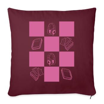 Downtown Girl Esthétique Coquette Pastel Danoise - Housse de coussin décorative 45 x 45 cm - bordeaux - Devant