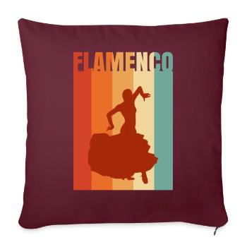 Flamenco - Housse de coussin décorative 45 x 45 cm - bordeaux - Devant