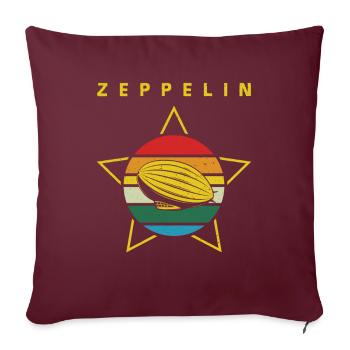 Zeppelin Luftschiff Pilot - Sofakissenbezug 45 x 45 cm - Burgunderrot - Vorne