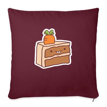 Gâteau aux carottes Gâteau aux carottes sucré - Housse de coussin décorative 45 x 45 cm - bordeaux - Devant