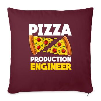 Pizza - Housse de coussin décorative 45 x 45 cm - bordeaux - Devant