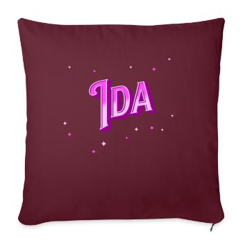 Ida Namen personalisiert - Sofakissenbezug 45 x 45 cm - Burgunderrot - Vorne