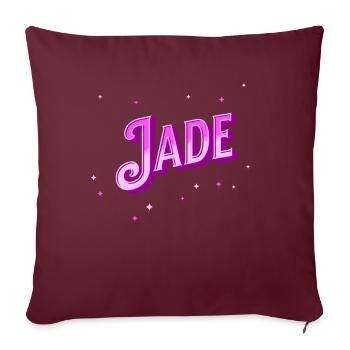 Jade Namen personalisiert - Sofakissenbezug 45 x 45 cm - Burgunderrot - Vorne
