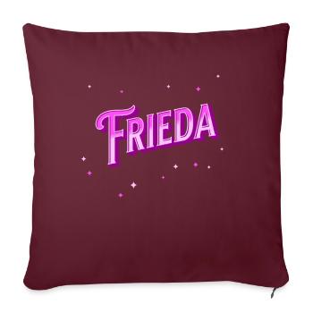 Frieda Namen personalisiert - Sofakissenbezug 45 x 45 cm - Burgunderrot - Vorne