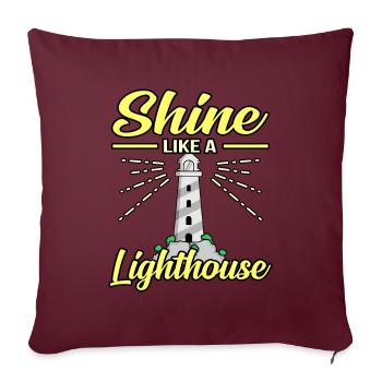 Phare - Housse de coussin décorative 45 x 45 cm - bordeaux - Devant