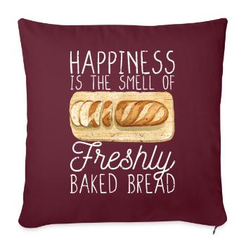 Drôle de boulanger - Housse de coussin décorative 45 x 45 cm - bordeaux - Devant