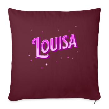 Louisa Namen personalisiert - Sofakissenbezug 45 x 45 cm - Burgunderrot - Vorne