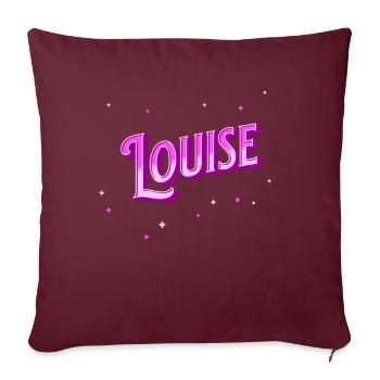 Louise Namen personalisiert - Sofakissenbezug 45 x 45 cm - Burgunderrot - Vorne