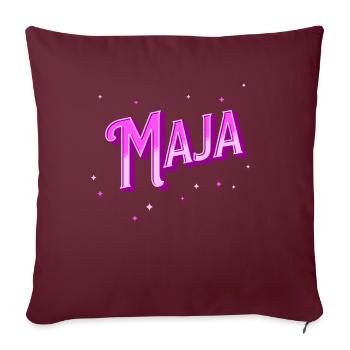 Maja Namen personalisiert - Sofakissenbezug 45 x 45 cm - Burgunderrot - Vorne