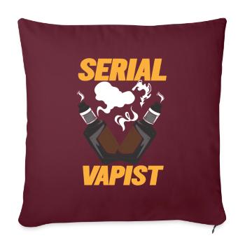 Vaping Serial Vapist E-cigarette - Housse de coussin décorative 45 x 45 cm - bordeaux - Devant