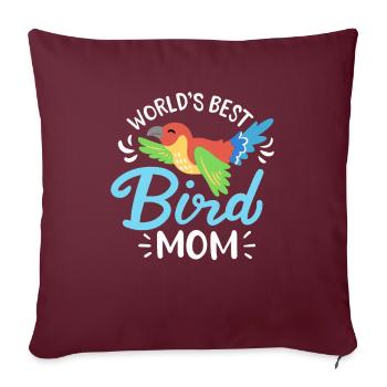La meilleure maman perroquet oiseau du monde - Housse de coussin décorative 45 x 45 cm - bordeaux - Devant