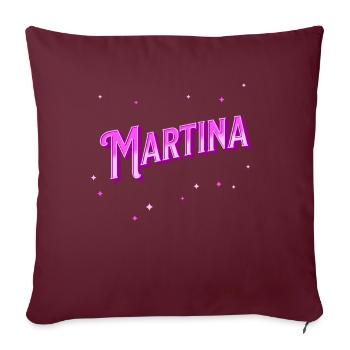 Martina Namen personalisiert - Sofakissenbezug 45 x 45 cm - Burgunderrot - Vorne
